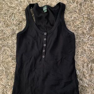 Black button up tank
